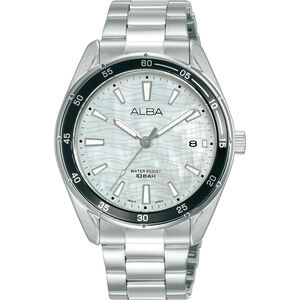 ALBA 雅柏 Active 珠光波紋運動風時尚女錶-36mm AG8N63X1/VJ32-X340S