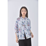 (S) only質感條紋藍色短袖上衣二手衣, , large