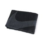 NIKE 運動毛巾 80x35cm 紙盒裝 登山 居家 健身 訓練 慢跑 游泳 籃球 戶外 運動 純棉 吸水佳 柔軟 黑, , large