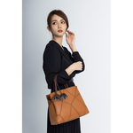 【lapagayo】 氣質拼接皮革設計手提包-PI-06394A-1-75棕色, , large