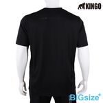 KINGO-大尺碼-男款 涼感 圓領T-黑-413631, , large