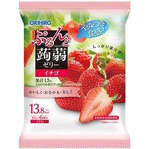 Strawberry konjac jelly