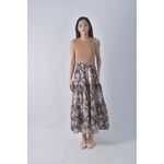 (S) mila owen針織背心拼接棕色洋裝二手衣, , large