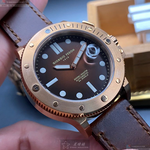 [星晴錶業]GiorgioFedon1919手錶,44mm,GF00026古銅色錶面玫瑰金錶殼咖啡色真皮皮革錶帶款, , large