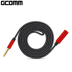 GCOMM 3.5mm 三環四節 鋁合金抗干擾音源延長線 熱情紅