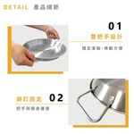 【CLS】不鏽鋼雙耳平底鍋 直徑25cm 料理鍋 海鮮燉飯鍋 雙耳鍋 炒鍋 煎鍋 戶外炊事 露營, , large