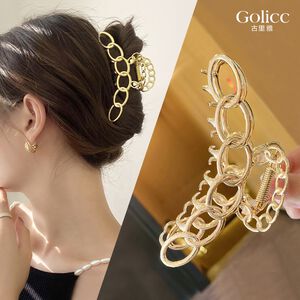 【Gulicc】古莉可 髮夾 韓系金屬 圈圈大抓夾
