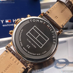[星晴錶業]TommyHilfiger手錶,44mm,TH00003黑色錶面玫瑰金錶殼咖啡色真皮皮革錶帶款, , large