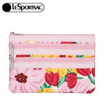 LeSportsac 3-zip Cosmetic 三層拉鍊化妝包 -粉紅花漾, , large