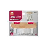 Magnetic Wood 3-Hook Hanger, , large