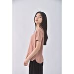 (M) 23区 Vingt trois arrondissements質感棉質圓領純棉橘色短袖上衣二手衣, , large