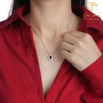 【CF鑽飾】項鍊 培育紅寶石《赤心》1克拉 項墜, , large