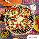 【LotusGrill】THE SMOKELESS GRILLING SET OF 7PCS (G340 PAN SET+GLASSHOOD) , 科技灰, large