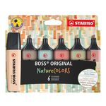 【德國天鵝STABILO】BOSS ORIGINAL NatureCOLORS 波士經典螢光筆 低飽/暖色/冷色(組)暖色5色(ST70/5-02-1-20), , large