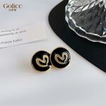 【Gulicc】古莉可 耳環 法式輕奢復古愛心耳釘, , large