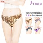 【K's凱恩絲】柔棉冰絲豹紋全系列三角專利蠶絲內褲-10件組, , large