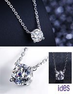 [ides愛蒂思] 我的第一顆美鑽系列30分E/VS1八心八箭完美車工鑽石項鍊/四爪套鍊, , large