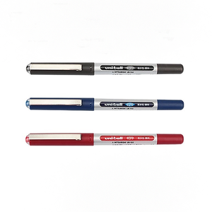 【三菱Uni】全液式耐水性鋼珠筆 0.5mm 2支入/組 UB-150(黑/紅/藍)  -  多款可選