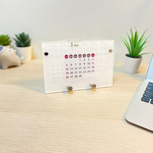 O'day Perpetual Calendar(Cell phone/Pen holder)-White,Sunday Start