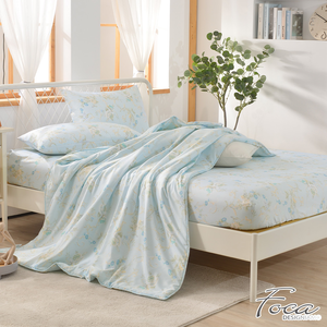 【FOCA】Fuxiang | 3M patented moisture wicking breathable antibacterial Tencel four seasons quilt/quilt bed sheet set - double