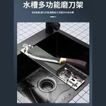 擋塊不銹鋼磨刀架加天然磨刀石, , large