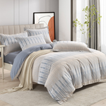 【Betrise】Time is long | Environmentally friendly printing and dyeing anti-mite antibacterial 100% combed cotton dual-purpose quilt bed sheet set - double, , large