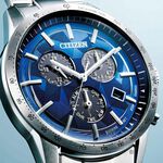 CITIZEN 星辰 限量 日本藍 光動能紳士計時手錶 BL5590-55L, , large