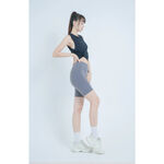 YOGA FLOW Freedom Tank(L) - 圓領拼接長板罩衫 - 烏漆黑 Black, , large