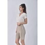 (S) 【安于晴Charlene私服】mistress rocks高腰質感五分褲杏色短褲二手衣, , large