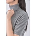 (M) uniqlo質感高領灰色短袖上衣二手衣, , large