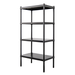 【Y HOUSE】60x35x120 cm 4-layer hole-free iron plate storage rack rack iron rack - black paint, , large