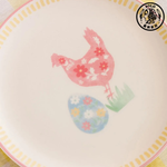 【SOLO歐洲家居】LCW Home 土耳其製 19cm 可愛田園母雞花卉蛋圓盤 餐盤 蛋糕盤 甜點盤 點心盤, , large