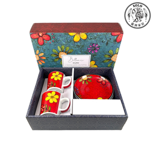 【SOLO Vintage】EGAN Italian Pottery Coffee Mug Set Beloved Series Red 100ml