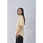 (L) flicka韓牌蕾絲浮紋黃色短袖上衣二手衣, , large
