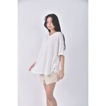 (XL) palette韓牌質感白色短袖上衣二手衣, , large