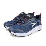 DIADORA迪亞多那 男運動 透氣耐用寬楦跑鞋 男鞋大尺碼運動鞋高腳背寬腳板吸震回彈厚底緩震穩定EVA防滑橡膠 黑藍, , large