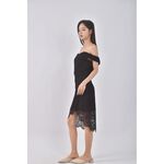 (S) 【依庭私服】air space質感一字領黑色洋裝二手衣, , large