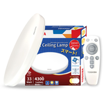 下單登錄送基本安裝服務！TOSHIBA 東芝 二代 3-5坪 和日33W 遙控調光調色 LED吸頂燈 極簡無印風, , large