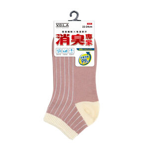 消臭1/4撞色-粉M