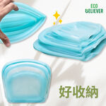 JC ECO BELIEVER Standup Silicone Bag Water Proof, Transparent 1000ml , , large