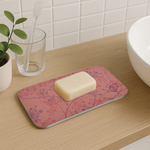 【Monster】 Soft Diatomaceous Earth Soap Dish Absorbent Mat (19x10cm) &ndash; Cloudy Sea Blossom, , large