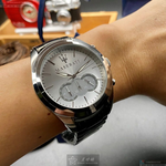 [星晴錶業]MASERATI手錶,46mm,R8871612012銀白色錶面銀錶殼深黑色精鋼錶帶款, , large