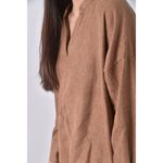 (XL) sweet後鈕扣棕色長袖上衣二手衣, , large