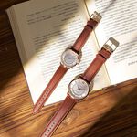 Relax Time RT-108S 太陽能時尚手錶-咖啡x玫瑰金/42mm RT-108S-3M, , large