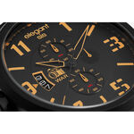 elegantsis Army 戰地記者三眼計時腕錶-黑x卡其/48mm ELJT48-OB09LC, , large