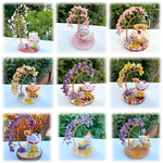 【A&R】開運水晶樹 招財貓款 - 粉水晶貓貓賞花幸福喵, , large