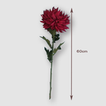 ARTIFICIAL CHRYSANTHEMUM SPARY-BURGUNDY, , large