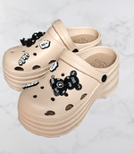 [e shoe store] Amy height-enhancing women's hole shoes/gardener shoes/waterproof slippers white 23.5CM, , large