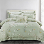 Indian新科技天絲吸濕排汗雙人加大四件式床包兩用被組-葉飛揚, , large