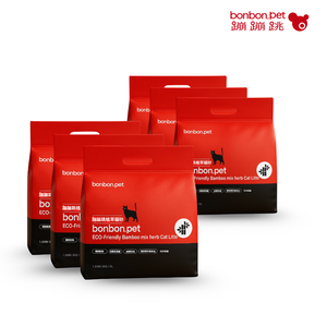 蹦蹦跳 植萃環保貓砂/ 鮮竹&艾草(6L/包)-6包組